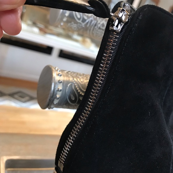 Miu Miu Luxe Italian Black Suede Ankle Boots, Size 37, EUC - Picture 2 of 13